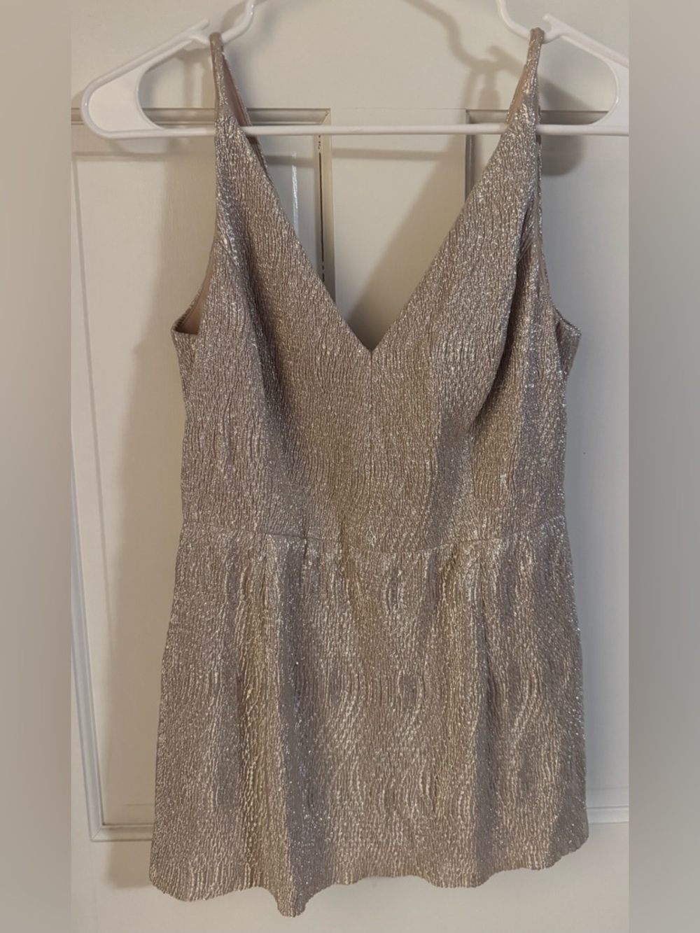 Calvin Klein Metallic Beige Shimmer Tank